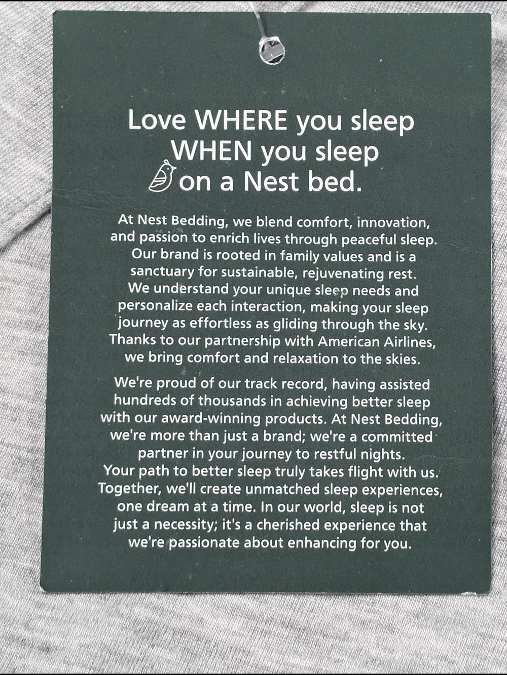 Nest Bedding x American Airlines Pajama Loungewear Set Gray L/XL NWT - Picture 7 of 12
